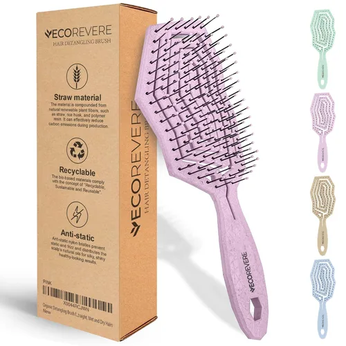 Cepillo desenredante para mujeres, hombres y niños, cepillo antiestático ventilado con 360 Flex que elimina suavemente los nudos, uso seco y húmedo