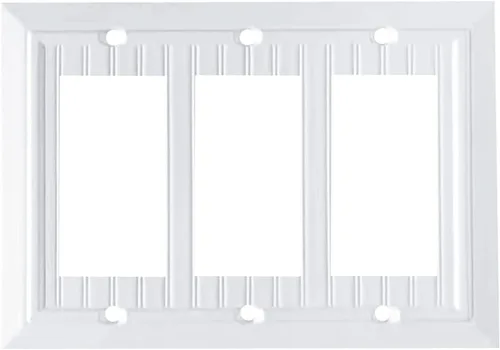 Placas de pared clásicas de panel blanco puro, cubiertas de interruptor de luz, cubiertas de enchufes eléctricos, placas de interruptor de varias
