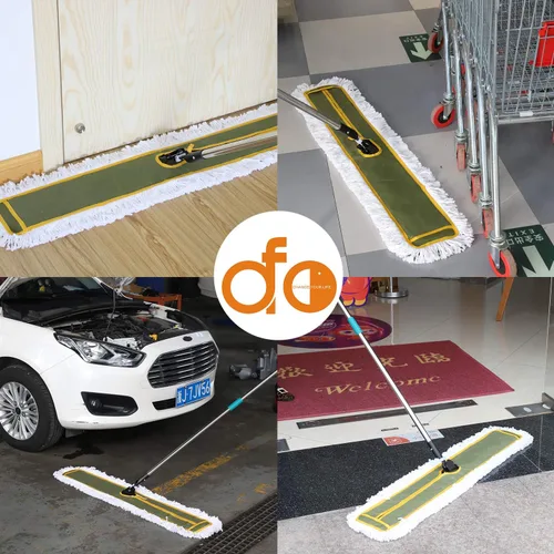 Miniatura 5 de OFO - Trapeador industrial comercial de 43 pulgadas, 2 juegos, trapeador de polvo resistente, mango de acero inoxidable de 63 pulgadas de longitud