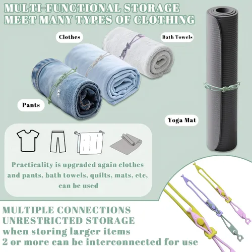 Miniatura 4 de Organizador de cables, 36 bridas de silicona reutilizables, resistentes a la intemperie, organizador de cables de viaje de alta elasticidad