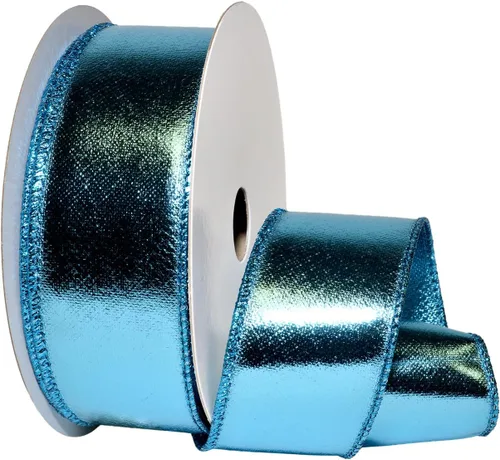 Miniatura 9 de Morex Ribbon alámbrico Lamé cinta, 2 – 1/2" X 10 yd, color dorado