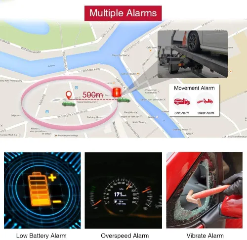 Miniatura 5 de Rastreador GPS para vehículos, dispositivo de seguimiento GPS magnético oculto para automóviles, motocicletas, camiones con seguimiento en tiempo