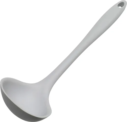 Chef Craft - Cucharón de cocina de silicona premium, 11.25 pulgadas, gris