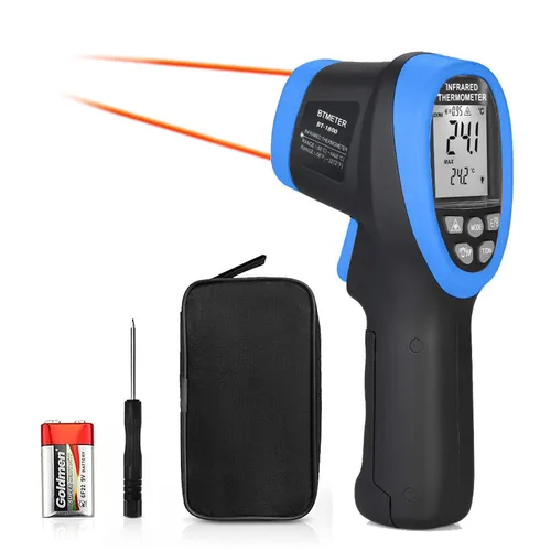 Miniatura 8 de BTMETER Pirómetro BT-1800C -58°F ~3272°F (-50~3,272.0 °F) Pistola de temperatura IR, D:S 50:1 Termómetro infrarrojo de alta temperatura para horno