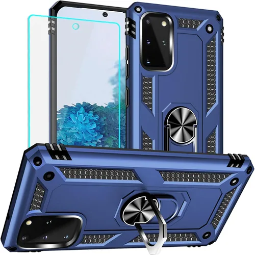 Miniatura 20 de Yiakeng Funda para Samsung Galaxy S20 FE, funda Galaxy S20 FE 5G con protector de pantalla HD, fundas protectoras de grado militar con anillo