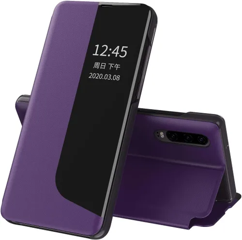 Miniatura 8 de Funda para Huawei P30 Lite, Clear View - Funda de piel sintética con función atril, funda protectora a prueba de golpes, color negro