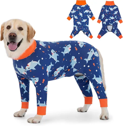 Miniatura 10 de Traje de recuperación para perros después de la cirugía para hembras y machos, camiseta de castración para perros de talla mediana y grande