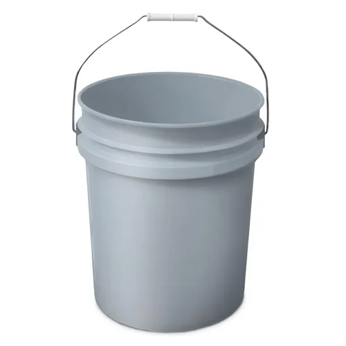 Miniatura 10 de EconoHome Contenedor de cubo negro de 5 galones sin tapa, asas de metal con agarre de plástico para un fácil transporte, fácil de apilar