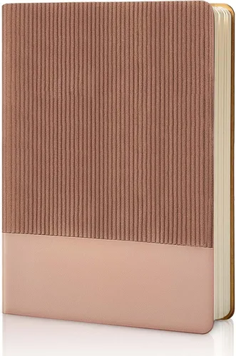 Cuaderno rayado para el trabajo, cuaderno de notas con rayas universitarias, 5.79"x8.27" pulgadas, tamaño A5, cuero PU, para uso diario, 216 páginas