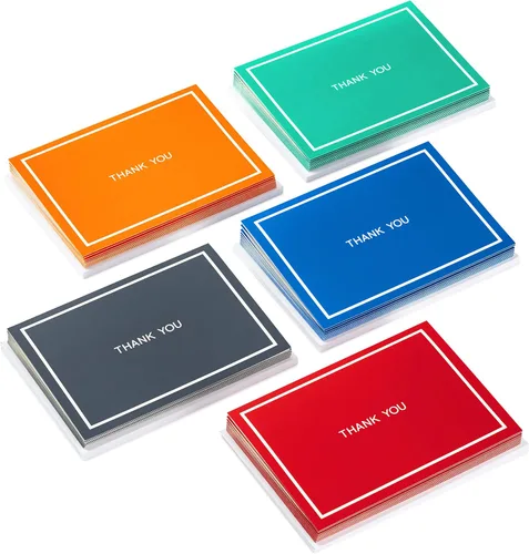 Miniatura 3 de Hallmark Surtido de tarjetas de agradecimiento, rojo, verde, azul, negro y naranja