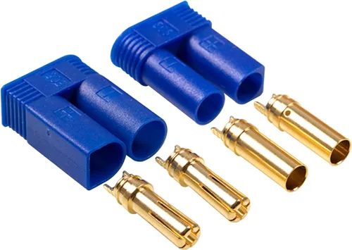 Miniatura 2 de 5 pares EC5 Conector de batería EC5 macho hembra 0.197 in Banana Plug Conector oro Bullet conector para RC ESC LIPO dispositivo de batería Motor