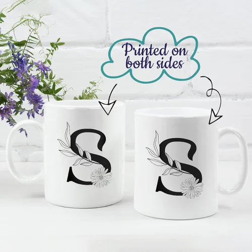 Miniatura 3 de Tazas de café con inicial, taza de café inicial, regalos con monograma inicial para mujer, tazas personalizadas con nombres, tazas de monograma