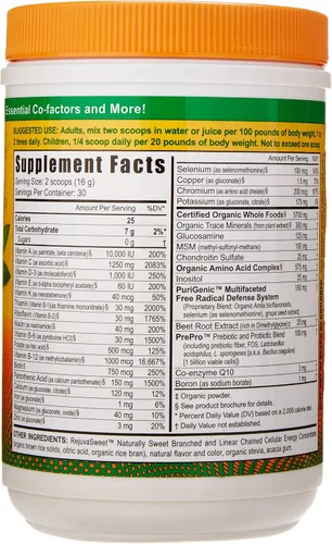 Miniatura 2 de Youngevity Beyond Tangy Tangerine 2.0 Citrus Peach Fusion Complejo multivitamínico y mineral, hecho con alimentos naturales y integrales, 8,000 ORAC