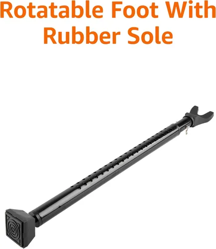 Miniatura 3 de Amazon Basics Barra de seguridad para puerta, ajustable de 25 a 45 pulgadas, tapón de puerta de seguridad, para el hogar, apartamento, hotel