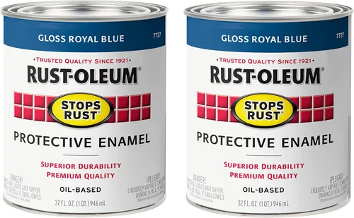 Miniatura 47 de Rust-Oleum 7765502 - Pintura anti-óxido para aplicación con brocha, cuarto de galón, color rojo real brillante, (paquete de 1)