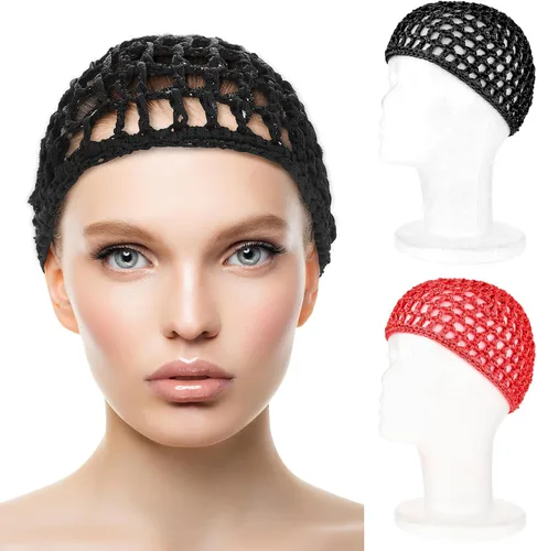 Miniatura 9 de WLLHYF Gorros de Peluca para Cabello Grueso y Largo, Gorros Ajustables de Red Malla Trenzada para Tejer, Hacer Crochet, Coser, Tejido de Red