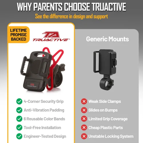 Miniatura 3 de TruActive Soporte Premium para Teléfono de Bicicleta Soporte Universal para Teléfono Celular para Teléfonos de 4"-7" pulgadas Incluye 6 Bandas