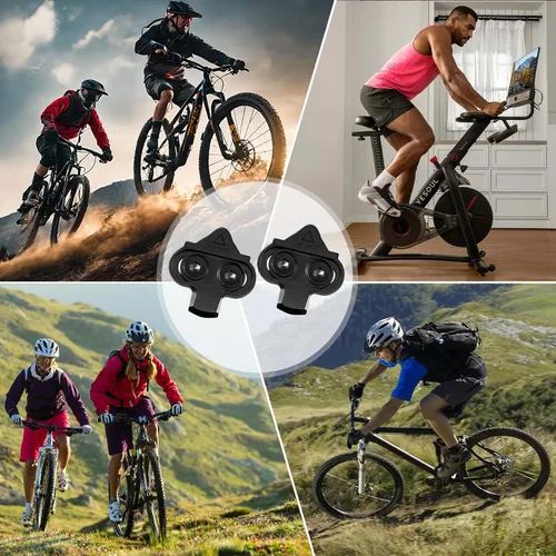 Miniatura 5 de NAACOO Tacos de bicicleta compatibles con pedales Shimano SPD y Look X-Track para zapatos de ciclismo de interior, ciclismo de montaña al aire SH -51