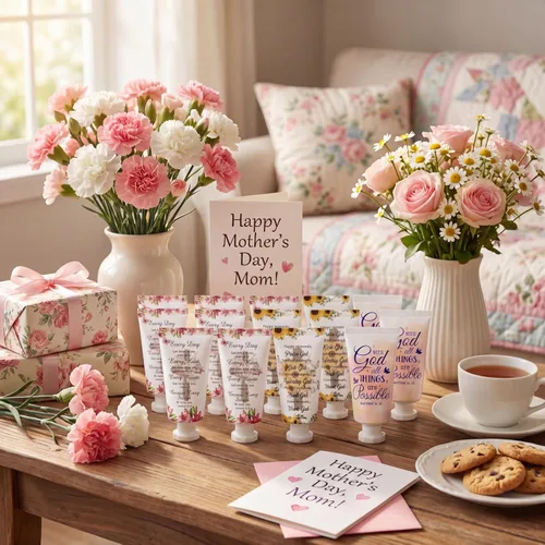 Miniatura 3 de 48 piezas de crema de manos cristiana a granel para mujeres, versículo de la Biblia, mini loción de manos de las Escrituras loción de viaje
