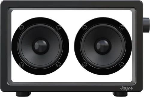 JAYINE Altavoz Bluetooth portátil de casete, altavoces minimalistas de 16 W, Bluetooth inalámbrico potente, sonido potente HD y amplia Negro
