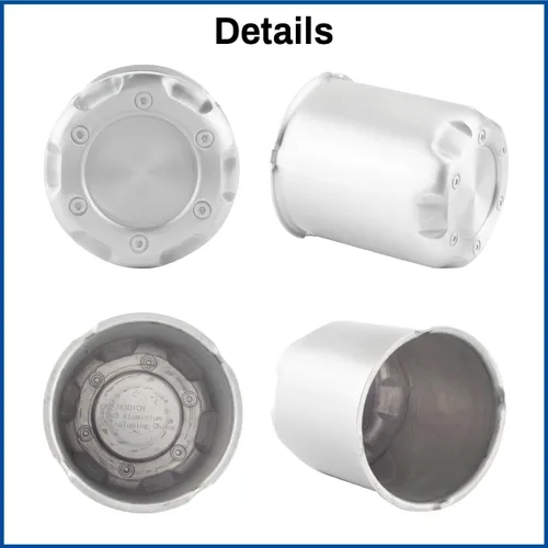 Miniatura 6 de Tapas Centrales de Rueda de Empuje de 3.27 pulgadas de Aluminio que se Ajustan a Orificio Central de 3.27" para Ruedas y Aros de Camión Remolque RV