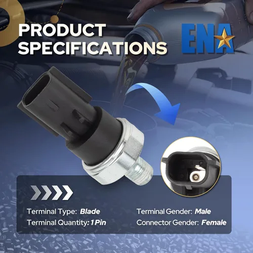 Miniatura 6 de ENA Interruptor de sensor de presión de aceite para PS404 4868672AA 5149059AA compatible con Dodge Ram 1500 2500 3500 Dakota Jeep Grand Cherokee