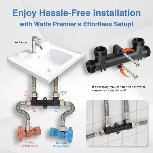 Miniatura 7 de Watts (596816) kit de válvula con sensor con sistema de recirculación de agua caliente instantánea