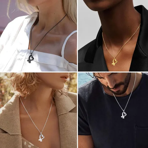 Miniatura 81 de FindChic Collares personalizados con urna para cenizas, barra vertical, gato, luna, reloj de arena, garra de perro, acero inoxidable, chapado en oro