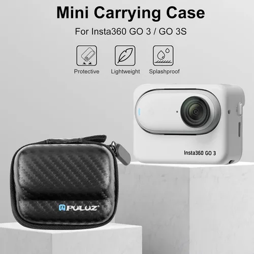 Miniatura 2 de Mini estuche de transporte para Insta360 GO 3 / GO 3S, funda portátil de fibra de carbono EVA, funda protectora rígida de viaje, funda de transporte