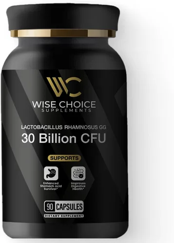 Lactobacillus Rhamnosus GG Probiótico | 30 mil millones de UFC | 90 cápsulas | Cepa LGG para una salud intestinal avanzada y apoyo inmunológico |