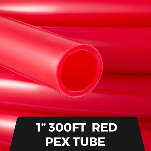 Miniatura 2 de Happybuy Tubo PEX 1 pulgada, 91 metros Tubo PEX para plomería de agua radiante sin barrera Pex-B?1" Sin barrera/91M/Rojo?