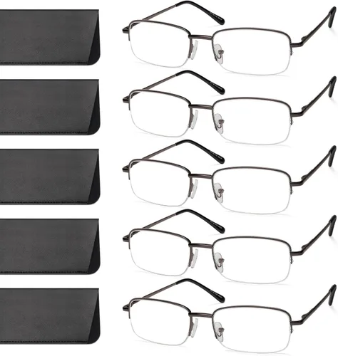 Miniatura 7 de NOVIVON 2.0 Gafas de Lectura de Metal para Hombre - Lentes Duraderos con Filtrado de Luz Azul - Visión Clara