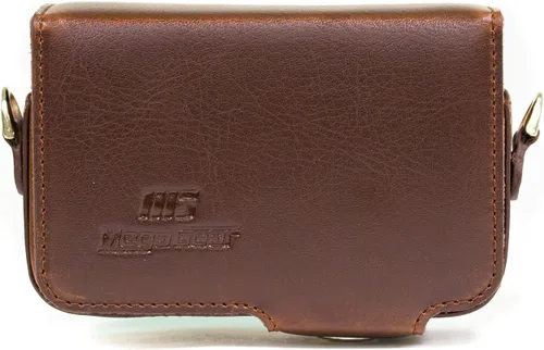 Miniatura 2 de MegaGear MG1144 - Funda de piel para cámara con correa compatible con Sony Cyber-shot DSC-HX95, DSC-HX99, DSC-HX80, DSC-HX90V, DSC-WX500, color Dark