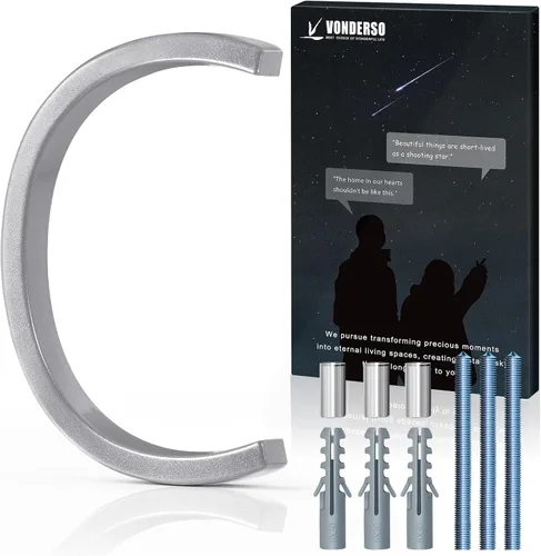 Miniatura 40 de VONDERSO Números flotantes de casa de 5 pulgadas para exteriores, números de dirección modernos de metal antioxidante (3), números de buzón Negro 3