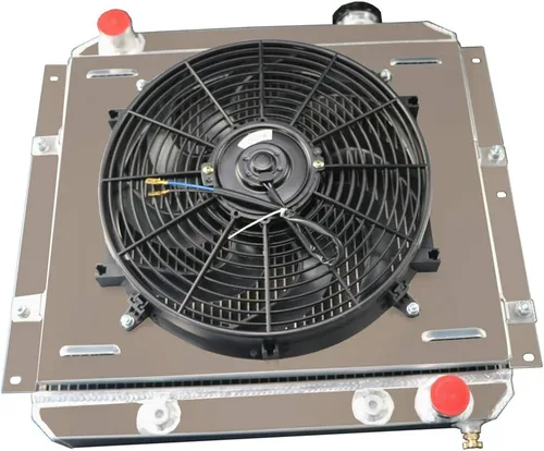 Miniatura 3 de ALLOYWORKS Radiador de aluminio de 3 hileras+ventilador de cubierta+relé para Toyota Land Cruiser FJ40 FJ45 3.9/4.2L gasolina EE. UU Full aluminum