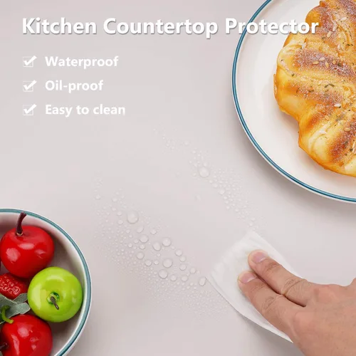 Miniatura 4 de Gartful Alfombrillas de silicona para encimera de cocina, protector de encimera de silicona grande de 25 x 17 pulgadas, antideslizante, resistente