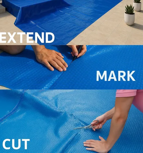 Miniatura 5 de SunHeater Manta Solar para Piscina - Cubierta Térmica Rectangular de Servicio Pesado con Burbujas - Calentador Solar de Piscina de Transferencia