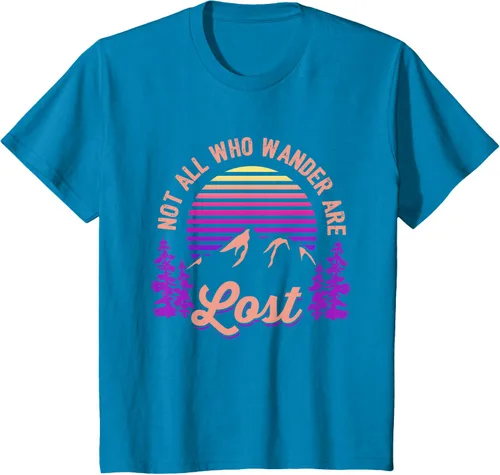 Miniatura 88 de Not All Who Wander Are Lost Vintage Mountains - Camiseta de senderismo, Negro, S