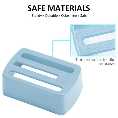 Miniatura 3 de Protector de liberación de hebilla para asientos infantiles, ayuda a prevenir el prensado accidental por parte de los niños, paquete de 2 (azul)