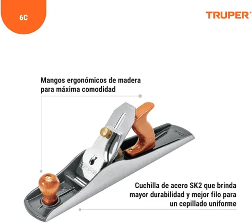 Miniatura 2 de TRUPER Planos de banco dentados 6C 2 3/8" (60 mm)