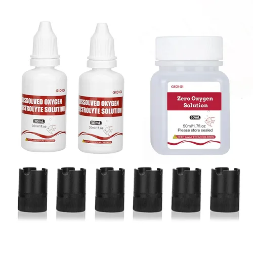 Accesorios para medidor de oxígeno disuelto, solución de calibración para medidor de oxígeno disuelto solución electrolítica solución de membrana