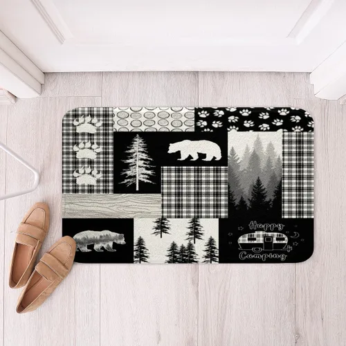Miniatura 39 de Highland - Alfombra de baño de vaca para regalo de vaqueros, alfombra de baño de granja occidental de 20 x 32 pulgadas, tapete de baño de animales