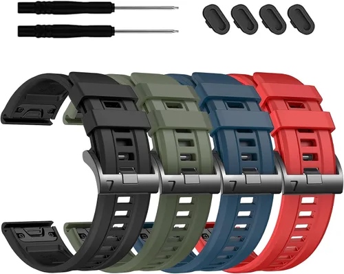 Miniatura 18 de EZMVZKU Correas Easyfit de 1.024 in para Garmin Fenix 8 AMOLED/8 Pro 2.008 in/7X/7XPro Sapphire Solar Watchands Reemplazo para Fenix 6X/6X Pro/5X/5X