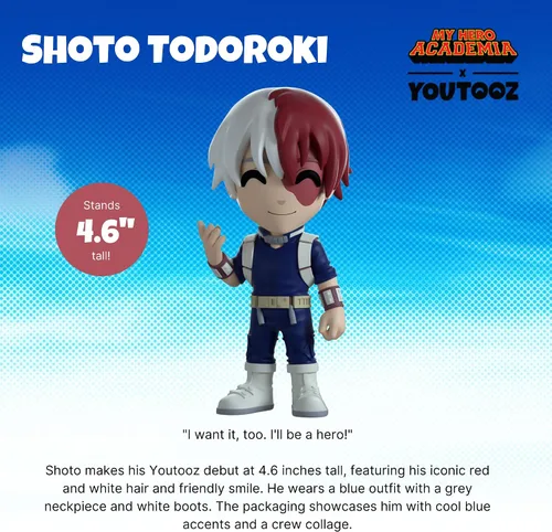 Miniatura 2 de Youtooz My Hero Academia Shoto Todoroki - Figura de vinilo de 4.1 pulgadas, Shoto Todoroki de My Hero Academia Collection