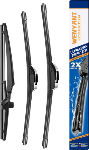 Miniatura 12 de 28"/12"/12" Limpiaparabrisas compatibles con Nissan Versa Note 2014-2019, limpiaparabrisas delanteros y traseros para mi auto, equipo original