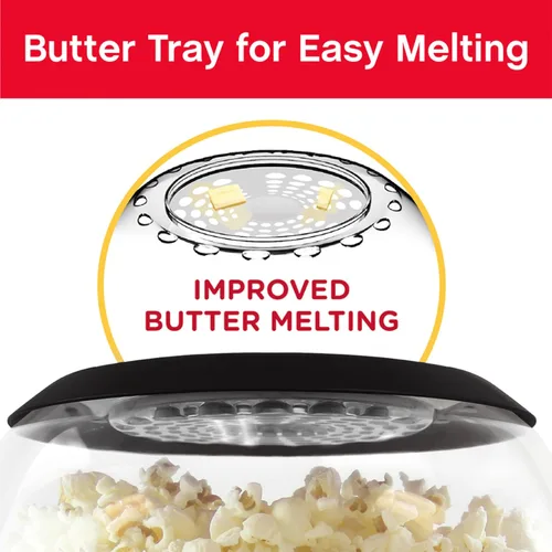 Miniatura 5 de West Bend Stir Crazy Máquina de hacer palomitas de maíz con aceite caliente, máquina para hacer palomitas de maíz con tapa grande para servir y vara