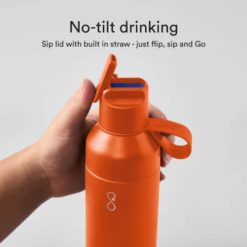 Miniatura 4 de Ocean Bottle Go - Botella de agua de acero inoxidable de 17 onzas, reutilizable y sostenible, mantiene las bebidas frías y calientes, regalo