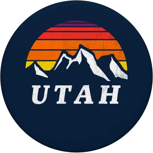 Miniatura 3 de Utah - Popsocket de montaña estilo retro de la década de los setenta para teléfonos y tabletas