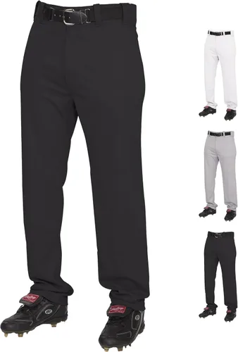 Rawlings Men's Semi-Relaxed Full Length Baseball Pants | Adult Sizes | Solid | Multiple Colors