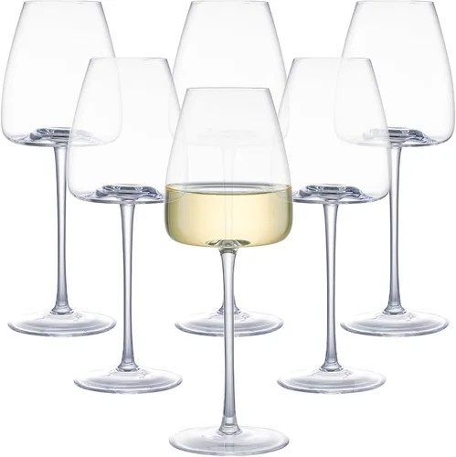 Miniatura 10 de Juego de 4 copas de vino de cristal sopladas a mano de 23.5 onzas para Pinot Noir, Borgoña, Burdeos, vasos de cristal grandes sin plomo con diseño